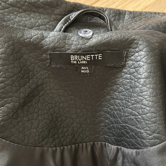 Brunette The Label Vegan Leather Jacket The Florence - Picture 7 of 9